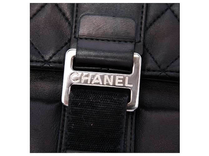Clutch Grip in agnello trapuntato nero Chanel - vista 5