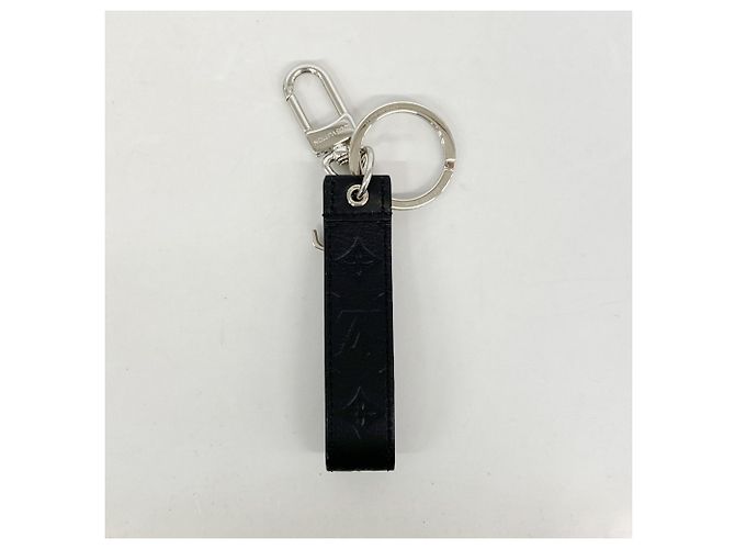 Portachiavi Louis Vuitton Monogram Shadow Dragonne Nero - vista 4