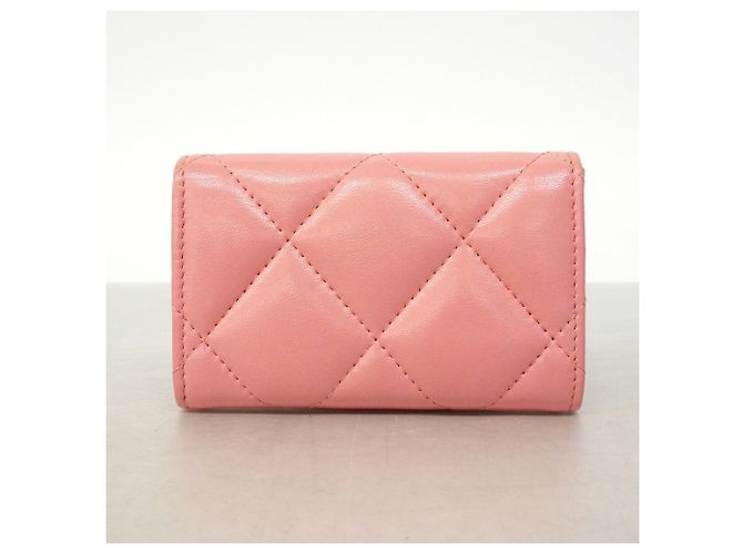 Tarjetero de piel de cordero rosa Chanel - vista 9