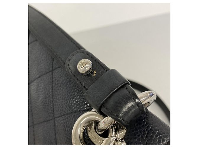 Timeless Chanel Matelassé Schultertasche mit Kette Schwarz - Ansicht 6