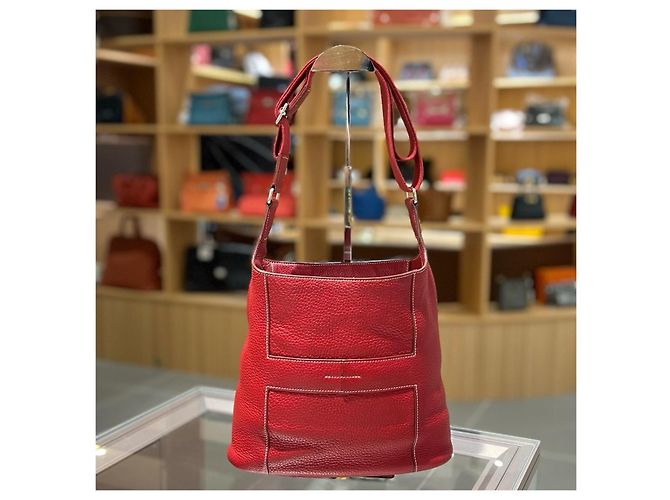Hermès Borsa a secchiello Good News H Series in pelle Rosso - vista 2