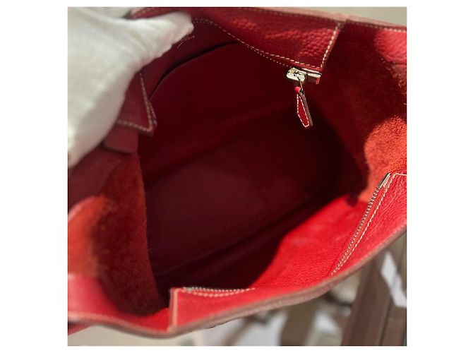 Hermès Borsa a secchiello Good News H Series in pelle Rosso - vista 6