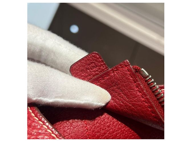 Hermès Borsa a secchiello Good News H Series in pelle Rosso - vista 8
