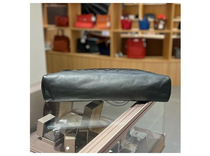 Chanel Borsa Tote in Pelle Trapuntata Nera Nero - vista 6