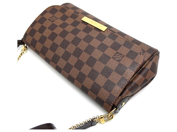 Borsa a Spalla Louis Vuitton Favorite MM Marrone - vista 3