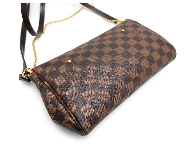 Borsa a Spalla Louis Vuitton Favorite MM Marrone - vista 4