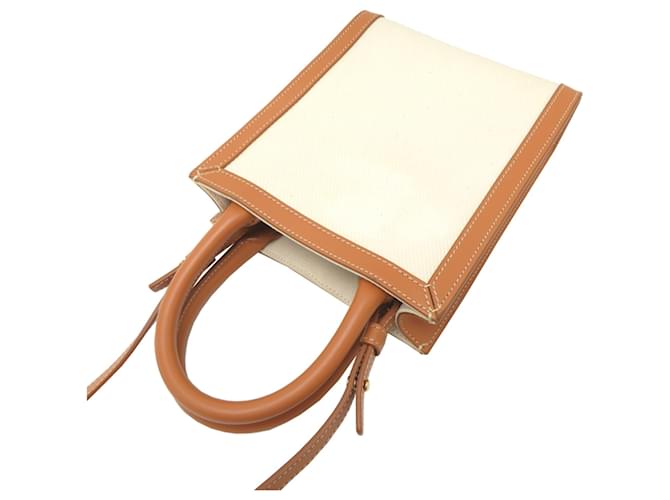 Céline Borsa a mano cabas verticale mini da donna Celine Marrone Beige - vista 4