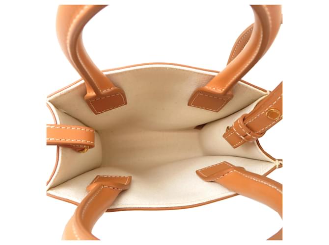 Céline Borsa a mano cabas verticale mini da donna Celine Marrone Beige - vista 6