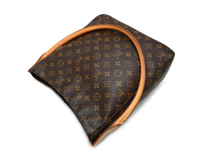 Bolso de hombro Looping GM para mujer Louis Vuitton Castaño - vista 3
