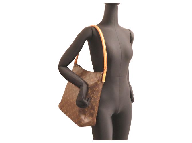 Borsa a tracolla Looping GM da donna Louis Vuitton Marrone - vista 9
