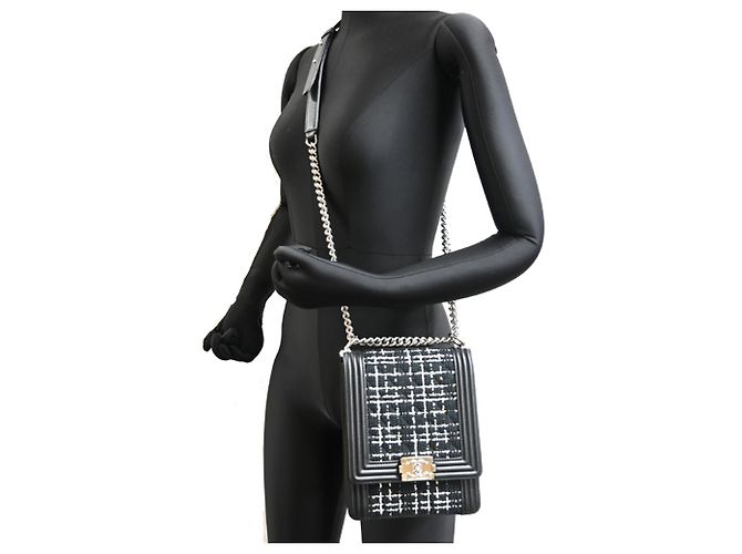 Bolso de hombro Chanel Boy para mujer AS0130 Negro - vista 9