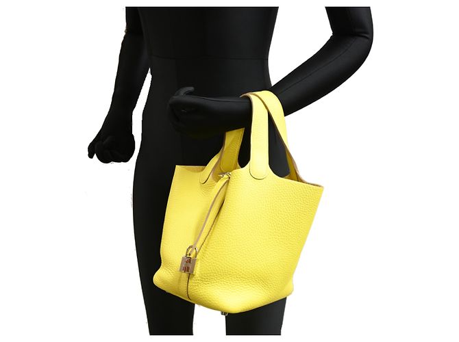Hermès Hermes Picotin Lock PM Handtasche Golden Gelb - Ansicht 9