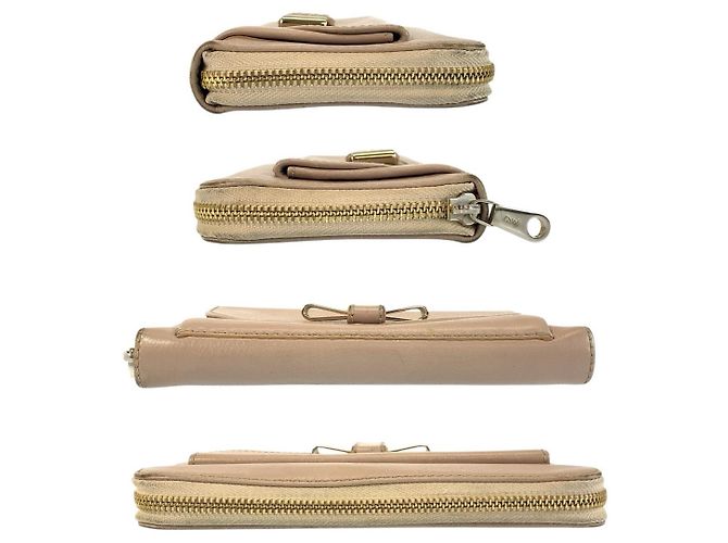 Portafoglio lungo Lily in pelle Chloé Marrone Beige - vista 10