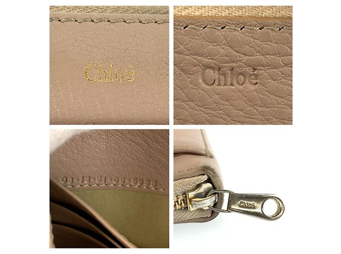 Portafoglio lungo Lily in pelle Chloé Marrone Beige - vista 5