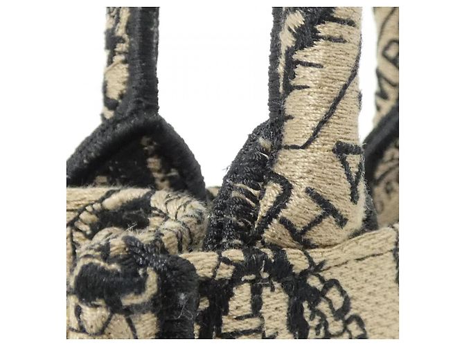 Christian Dior Plan De Paris Dior Book Tote Mini Vertical Canvas Handtasche Braun Beige - Ansicht 6