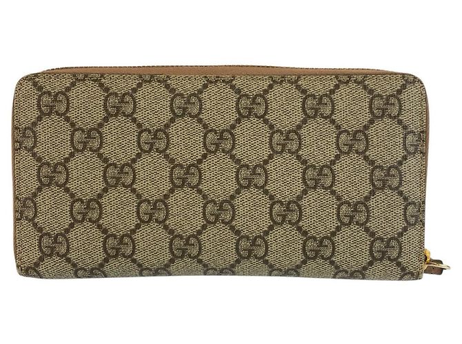 Portafoglio lungo Gucci GG Marmont GG Supreme Marrone Beige - vista 2