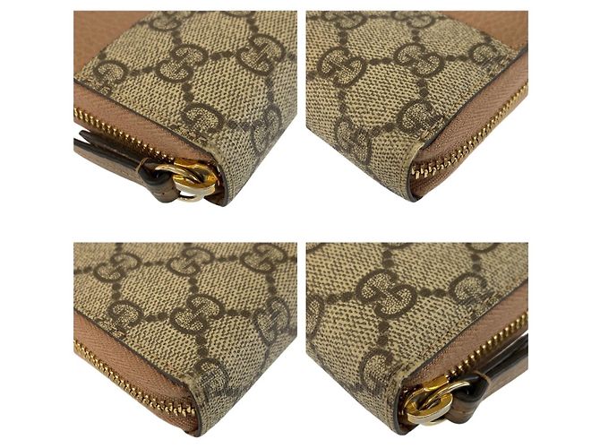Portafoglio lungo Gucci GG Marmont GG Supreme Marrone Beige - vista 6