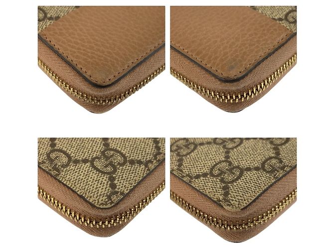 Portafoglio lungo Gucci GG Marmont GG Supreme Marrone Beige - vista 7