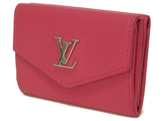 Portafoglio Louis Vuitton Porte Feuille Lock Mini in pelle Rosa - vista 2