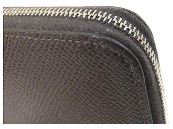Silk In Hermès Hermes DELLA CAVALLERIA FAVOLOSA Epsom Silk Long Wallet Brown - view 4