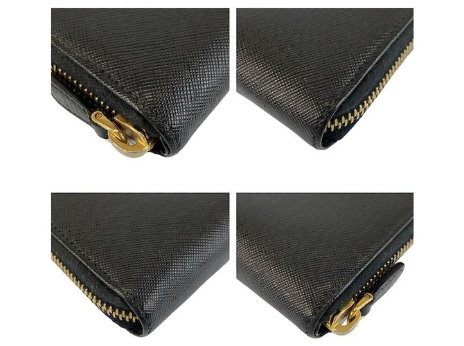 Portafoglio lungo in pelle Saffiano Prada Nero - vista 7