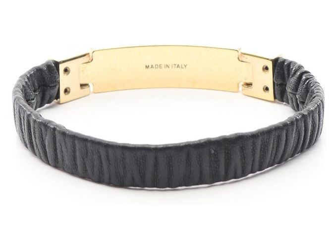 Bracciale in pelle Miu Miu Nero - vista 2