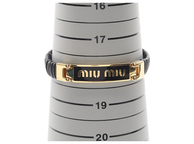 Bracciale in pelle Miu Miu Nero - vista 4