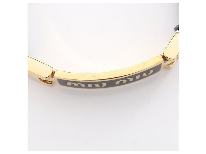 Bracciale in pelle Miu Miu Nero - vista 7