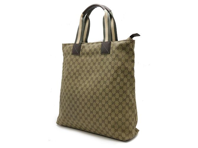 Borsa Tote Gucci GG Canvas Verde - vista 2