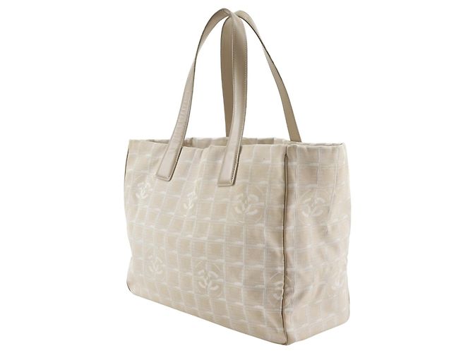 Chanel New Travel Line Nylon Canvas Tote Bag Braun Beige - Ansicht 2
