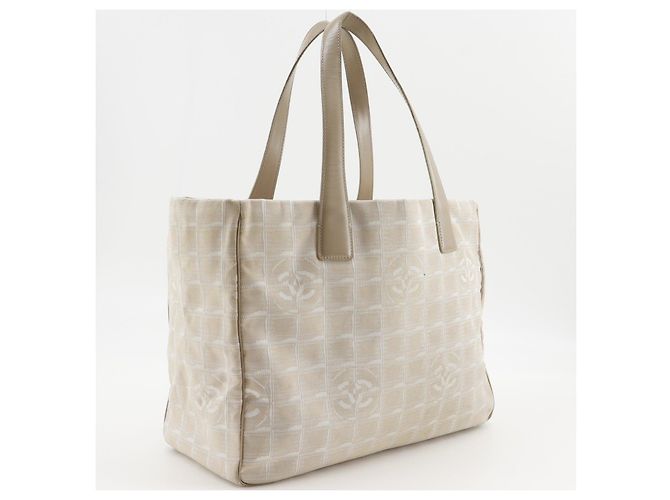 Chanel New Travel Line Nylon Canvas Tote Bag Braun Beige - Ansicht 3