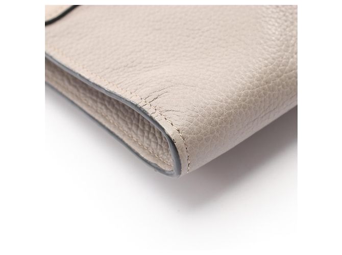 Chloé Clutch in pelle Chloe Marrone Beige - vista 5