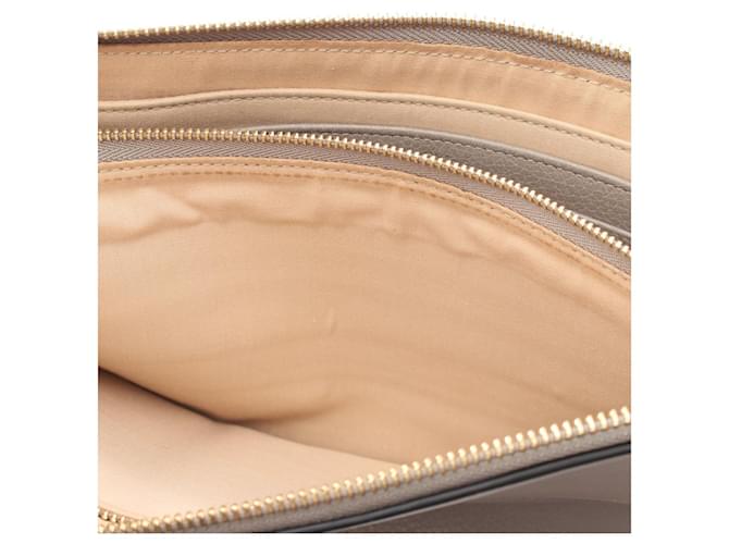 Chloé Clutch in pelle Chloe Marrone Beige - vista 6