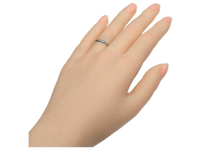 Anello da Sposa Cartier 1895 Pt950 Platino Taglia 49 Argento Metallico - vista 2