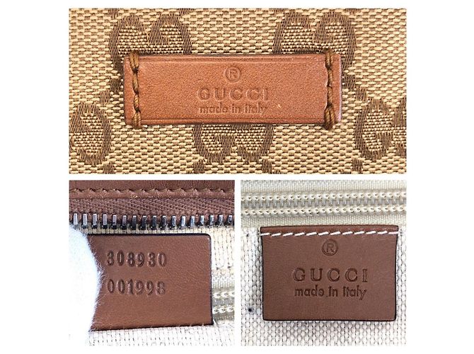 Borsa a Spalla Gucci GG Canvas Marrone Beige - vista 4