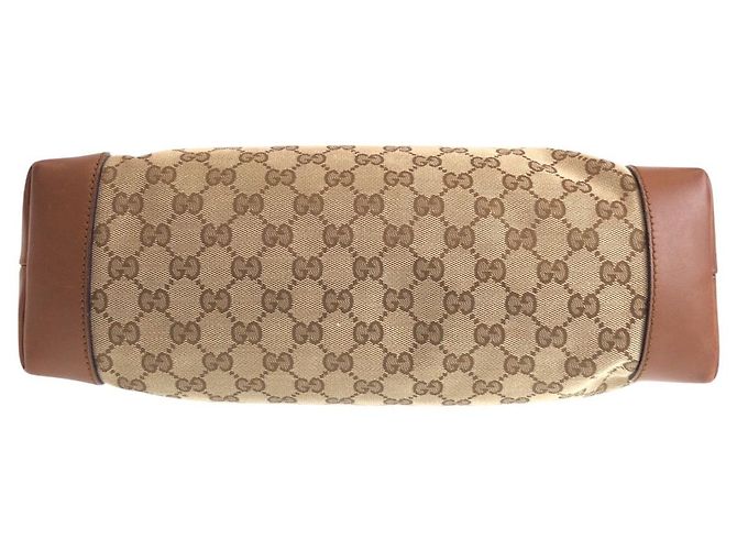 Borsa a Spalla Gucci GG Canvas Marrone Beige - vista 9