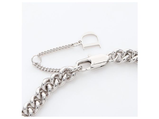 Christian Dior Bracciale a maglie Guilloche Dior in acciaio inossidabile Argento Metallico - vista 4