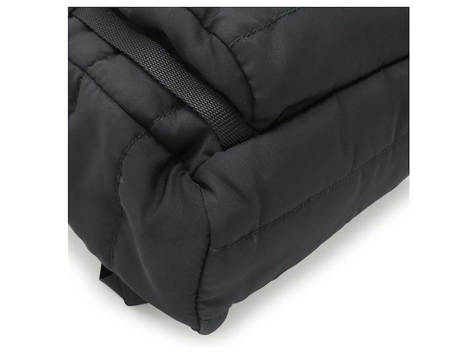 Mochila Prada de nylon acolchoado e couro Preto - vista 3