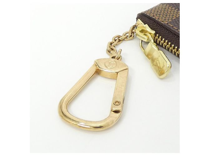 Louis Vuitton Pochette Cle Damier Münz- und Schlüsseletui Braun - Ansicht 5
