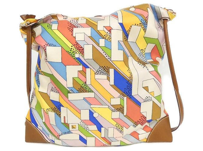 Hermès Bolsa de ombro Hermes ON A SUMMER DAY Silk Silky City MM Azul - vista 2