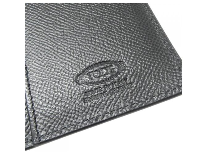Tod's Portafoglio lungo bifold in pelle di vitello Tod’s Nero - vista 6