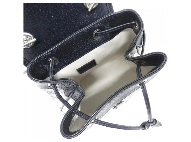 Gucci Ophidia GG Supreme Canvas Leather Backpack - view 7