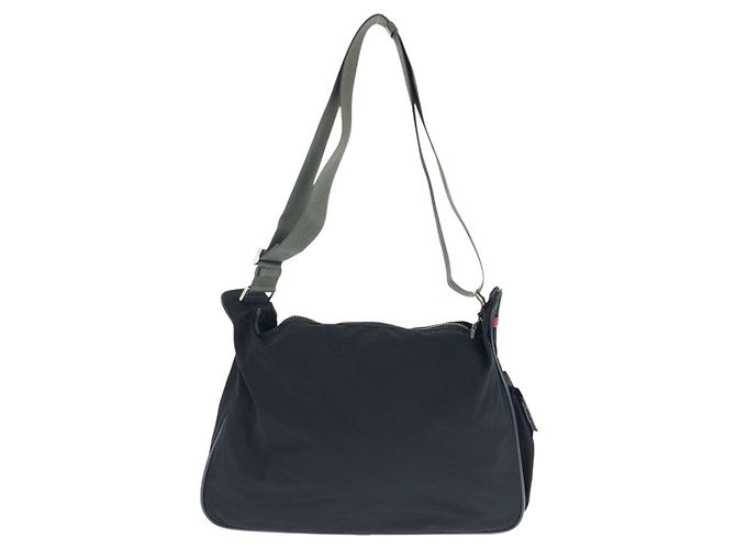 Prada Nylon Schultertasche Messenger Schwarz - Ansicht 2