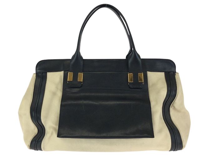 Chloé Alice Leder Tragetasche Braun Beige - Ansicht 2