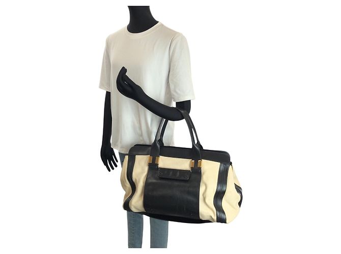 Chloé Alice Leder Tragetasche Braun Beige - Ansicht 7