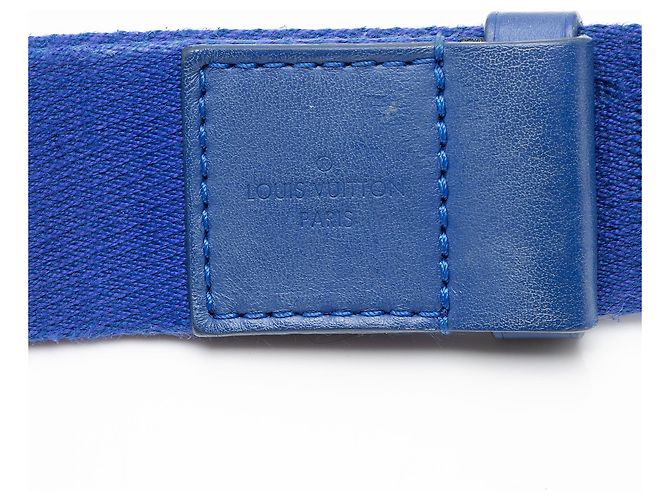 Borsa a tracolla Louis Vuitton Monogram Empreinte Macassar S Lock Blu - vista 10