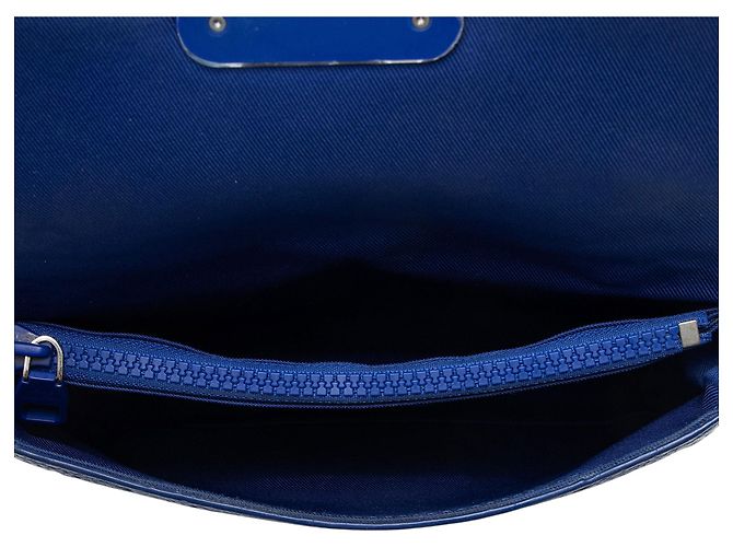 Borsa a tracolla Louis Vuitton Monogram Empreinte Macassar S Lock Blu - vista 6