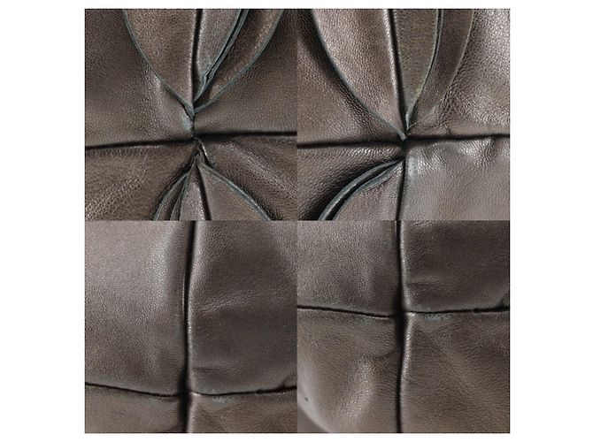 Prada Frill Leder Tote Bag Braun - Ansicht 10