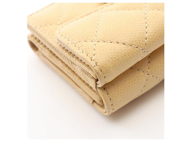 Portafoglio Chanel Classic Small Flap in pelle Marrone Beige - vista 9