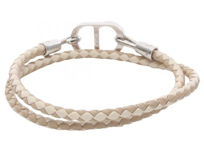 Christian Dior Bracciale in pelle Dior CD Icon Marrone Beige - vista 2